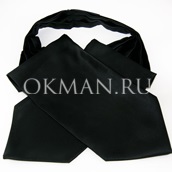 Аскот (мужской шейный платок) и паше из черного атласа