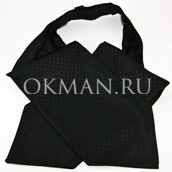 Аскот (мужской шейный платок) из черной фактурной ткани