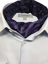 Аскот (мужской шейный платок) фиолетового цвета с принтом