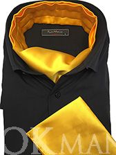 Галстук -аскот (мужской шейный платок) ярко-желтый