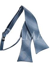 Бабочка - галстук самовяз синего цвета с повторяющимся рисунком