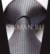 Серый классический галстук