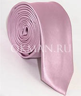 Узкий галстук сиреневого цвета