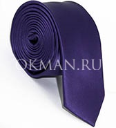 Узкий галстук фиолетовый галстук цвета "Индиго"