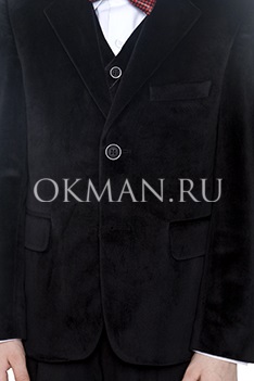 Черный велюровый костюм-двойка для мальчика 91