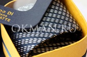 Темно-синий галстук Festnd в репсовую полоску в пунктире c платком