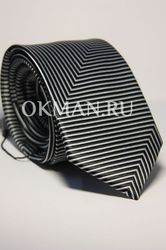Aristokrat Набор галстук с платком черно-белого цвета с геометрическим рисунком