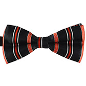 Бабочка-галстук в черно-красную полоску